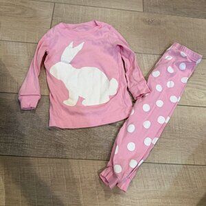 KIKIZYE GIRLS 2T PINK RABBIT EAST PAJAMA SET